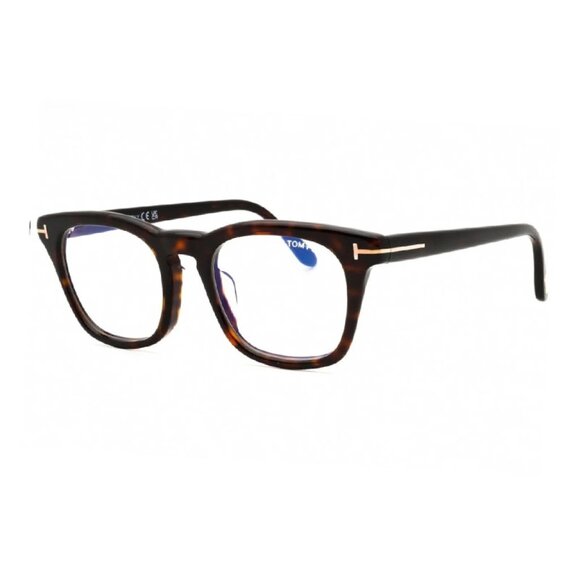 NEW TOM FORD FT5870-F-B/S 052 EYEGLASSES TF5870-F-B 052 DARK HAVANA MEN SQUARE - Picture 1 of 3